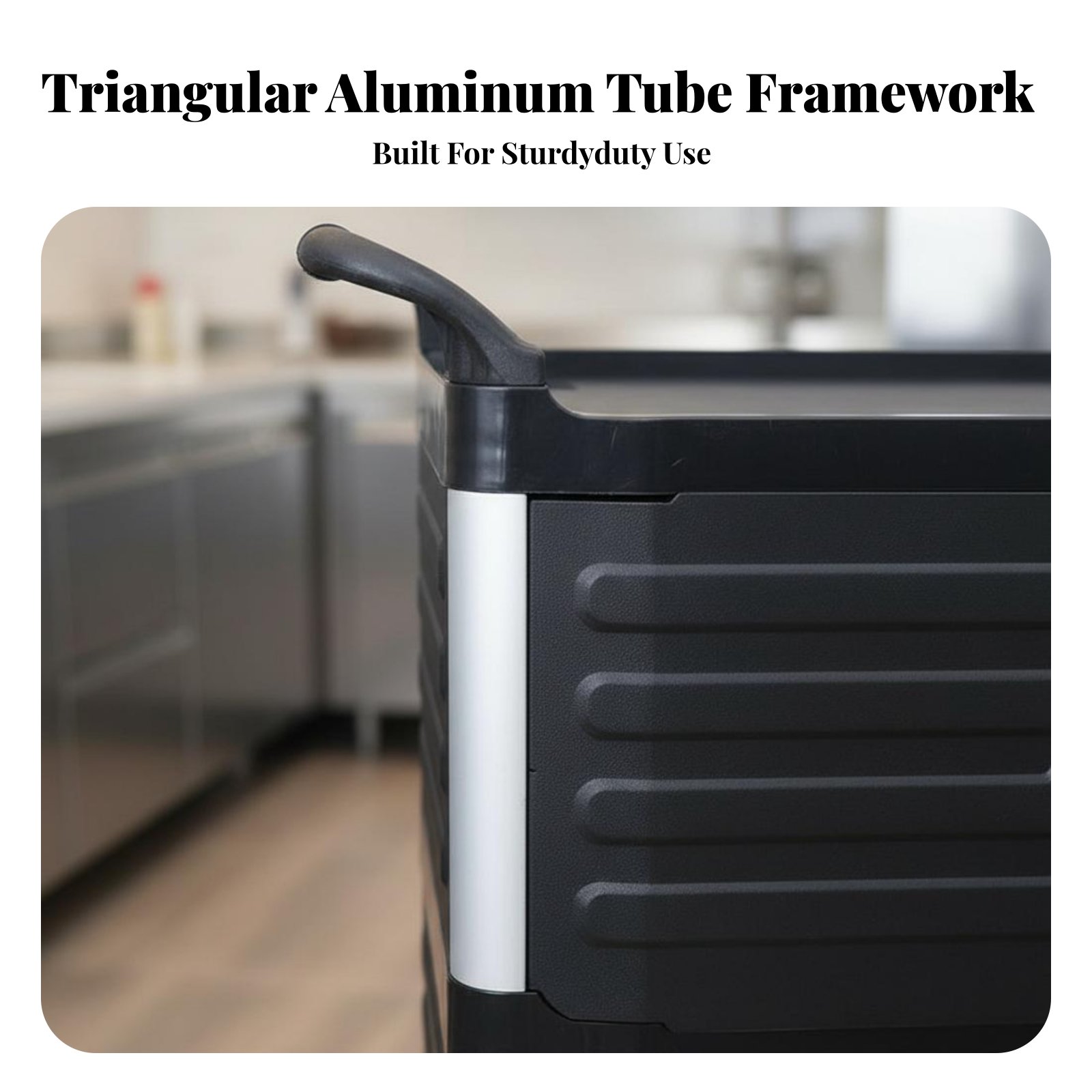 Home Bar Shelves - 3-Tier utility Cart with casters 3-Shelf