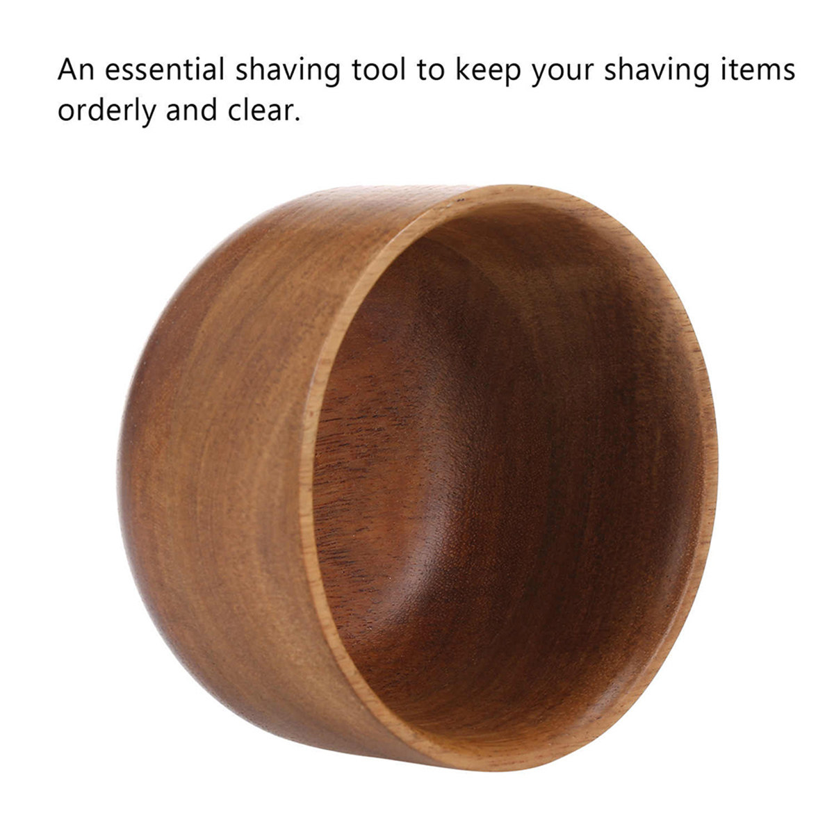 Home Barber - Wooden Men Shaving Bowl Light Brown