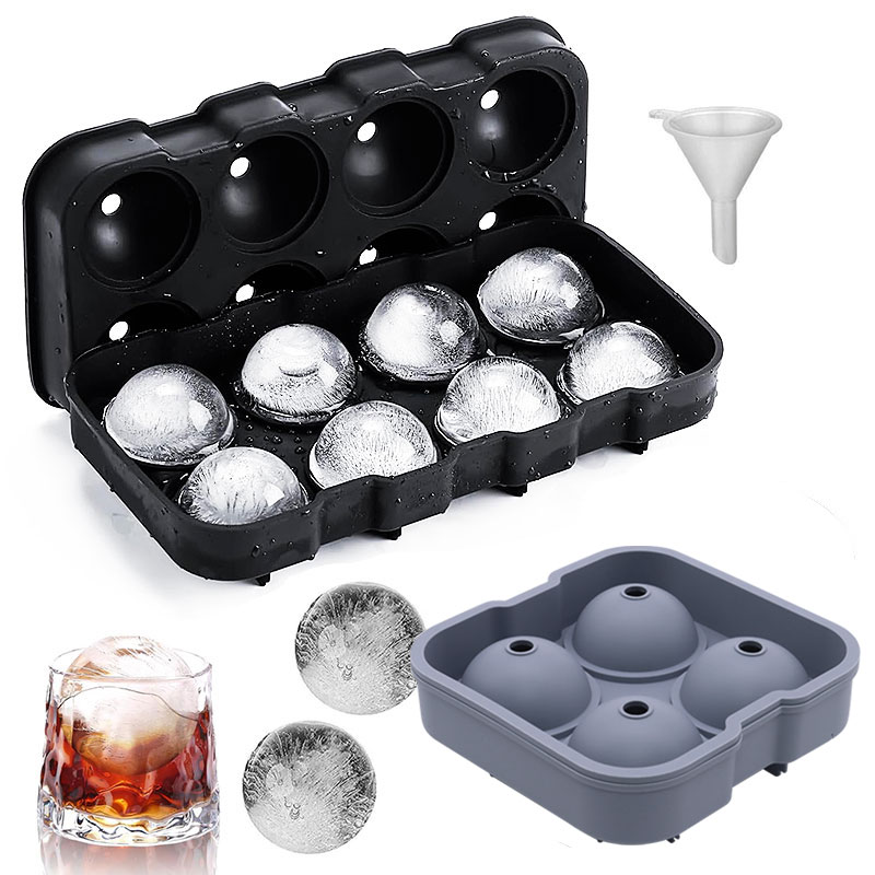 Ice Mold Sphere - Large Sphere Ice Cube Molds 4/8