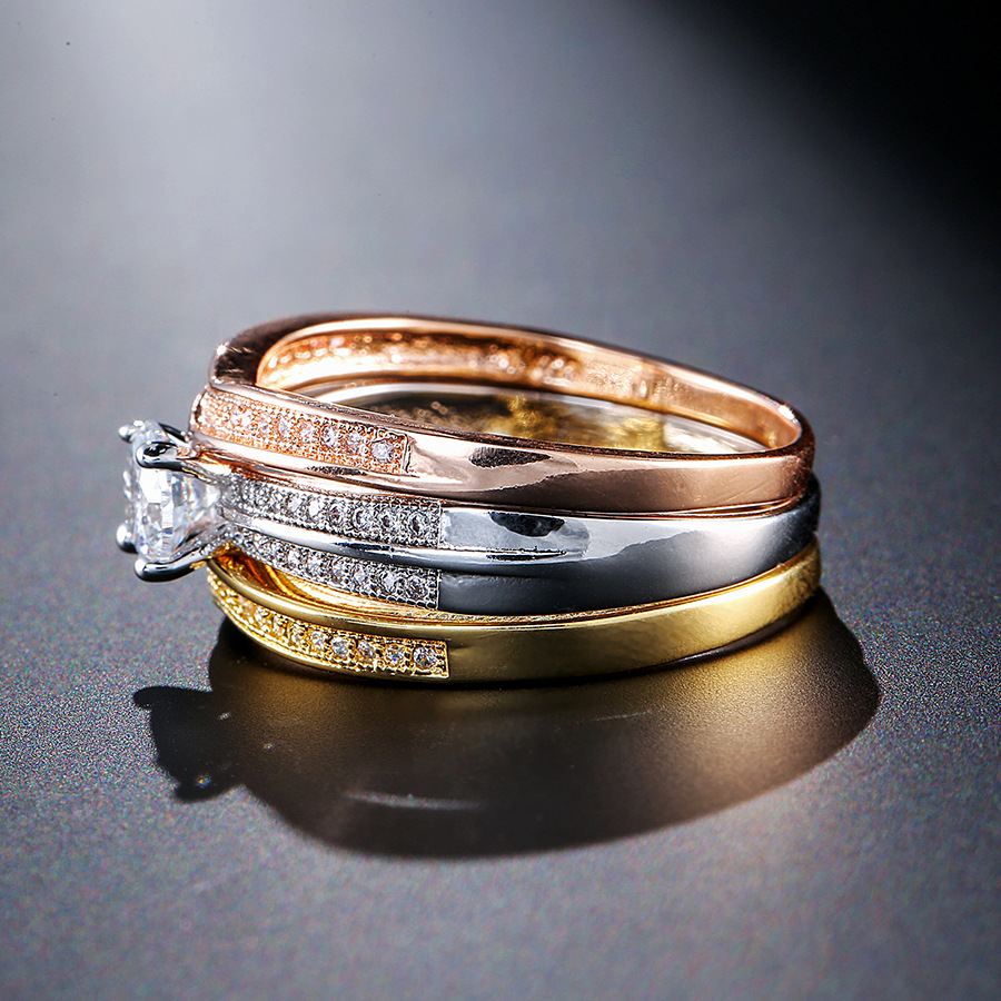 18K Multi Gold Ring 3pc Set fo - Bar Cart Gold incelemesi ve fiyatı