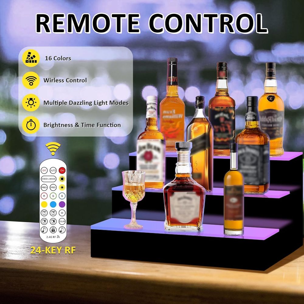 16 Inch 3 Step LED Lighted Liq - Home Bar Shelves incelemesi ve fiyatı