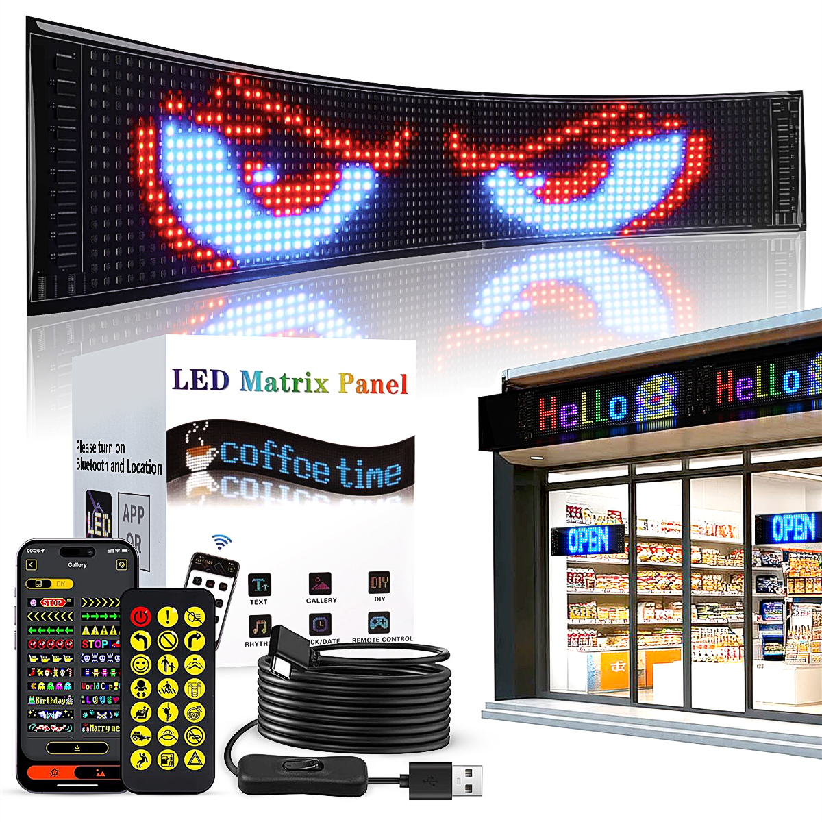 Programmable LED Matrix Panel  - Home Bar Signs incelemesi ve fiyatı