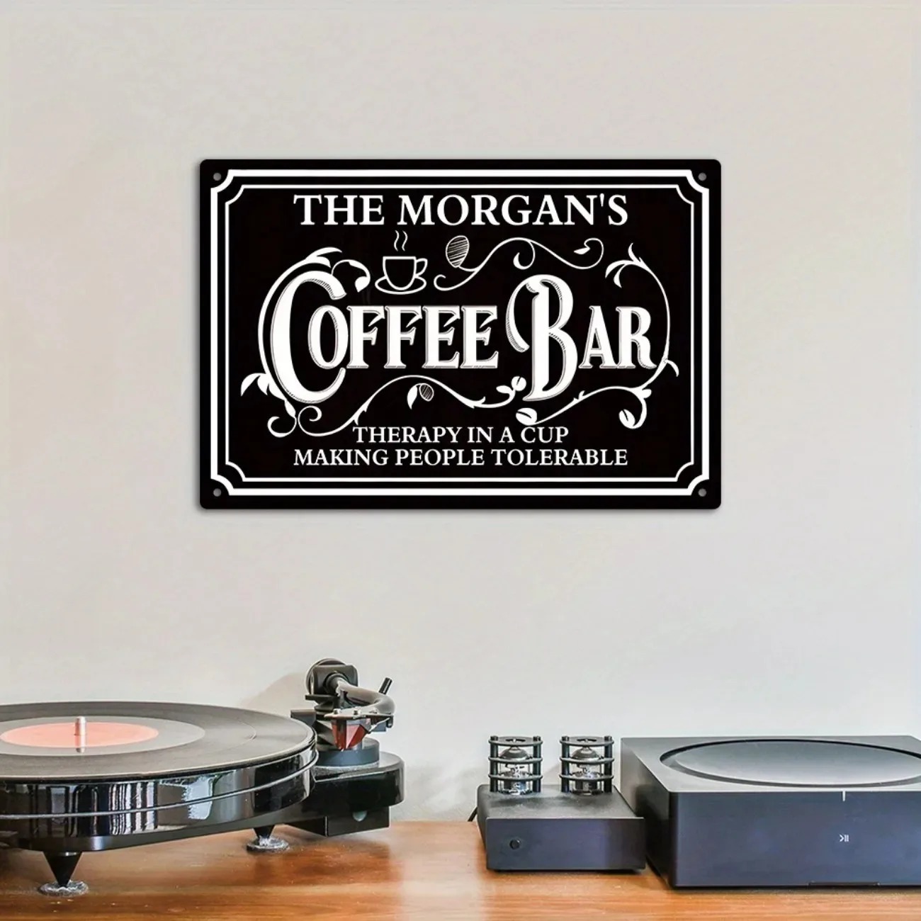 1PC Custom Text The Morgan's C - Home Bar And Coffee incelemesi ve fiyatı