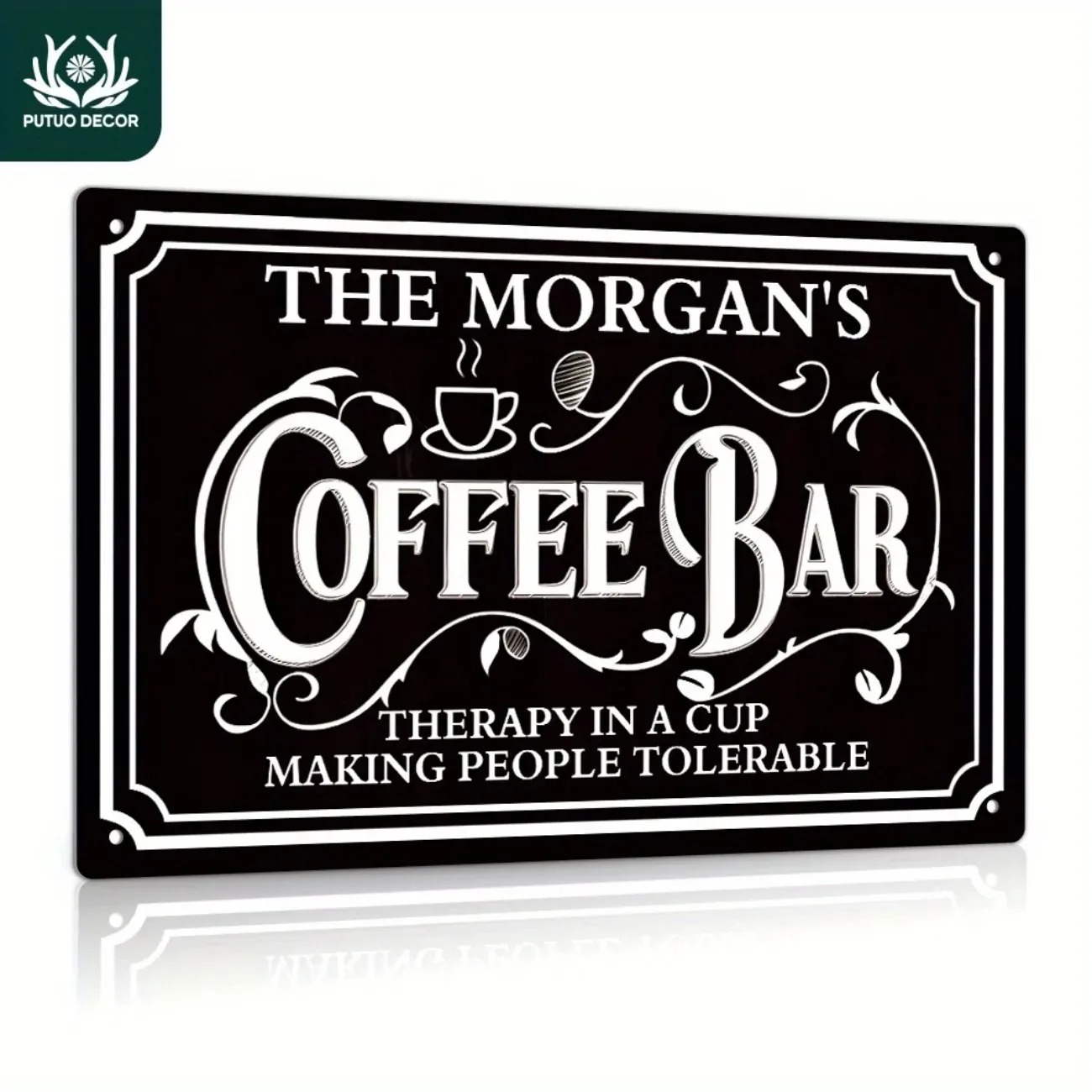 1PC Custom Text The Morgan's C - Home Bar And Coffee incelemesi ve fiyatı
