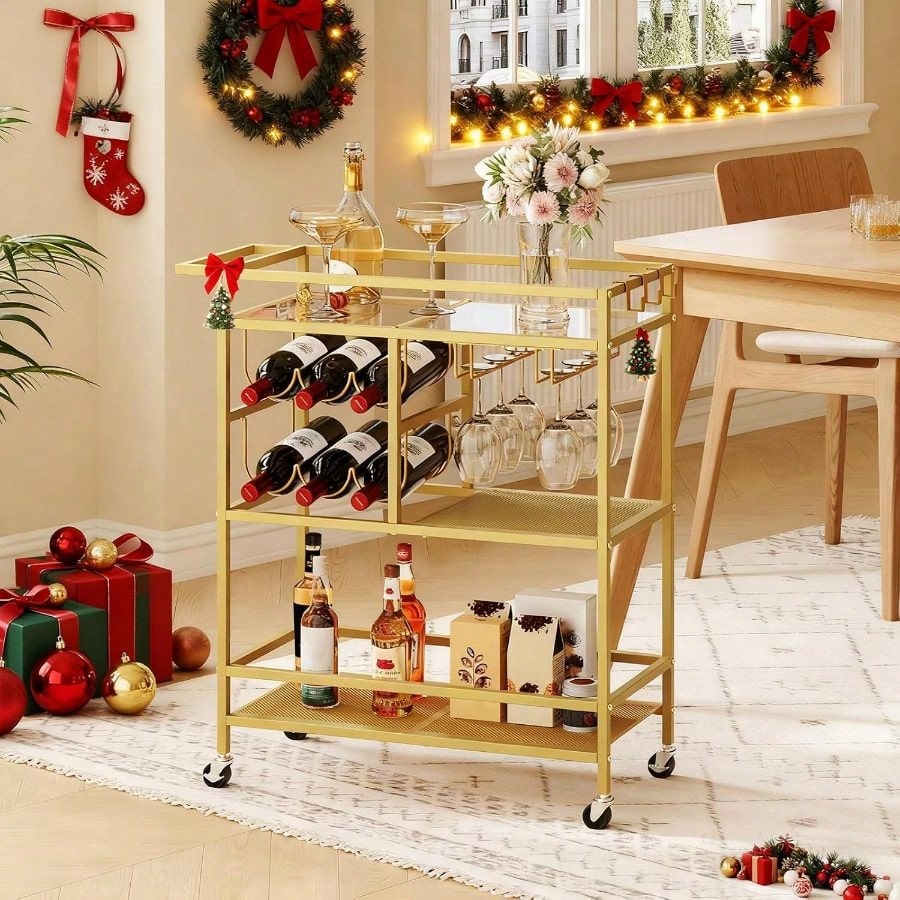 Bar Cart Home, 3-Tier Serving  - Bar Cart Gold incelemesi ve fiyatı