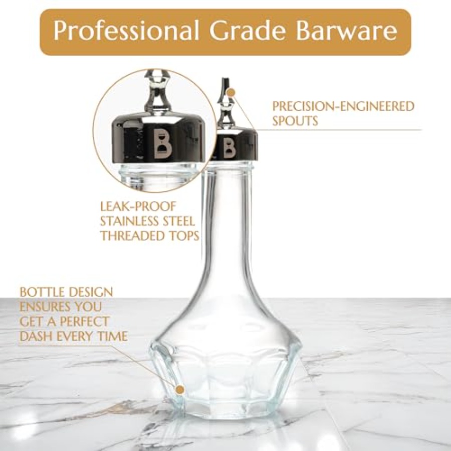 Bitters Bottle 90ml Glass Dash - Bitters Bottle Set incelemesi ve fiyatı