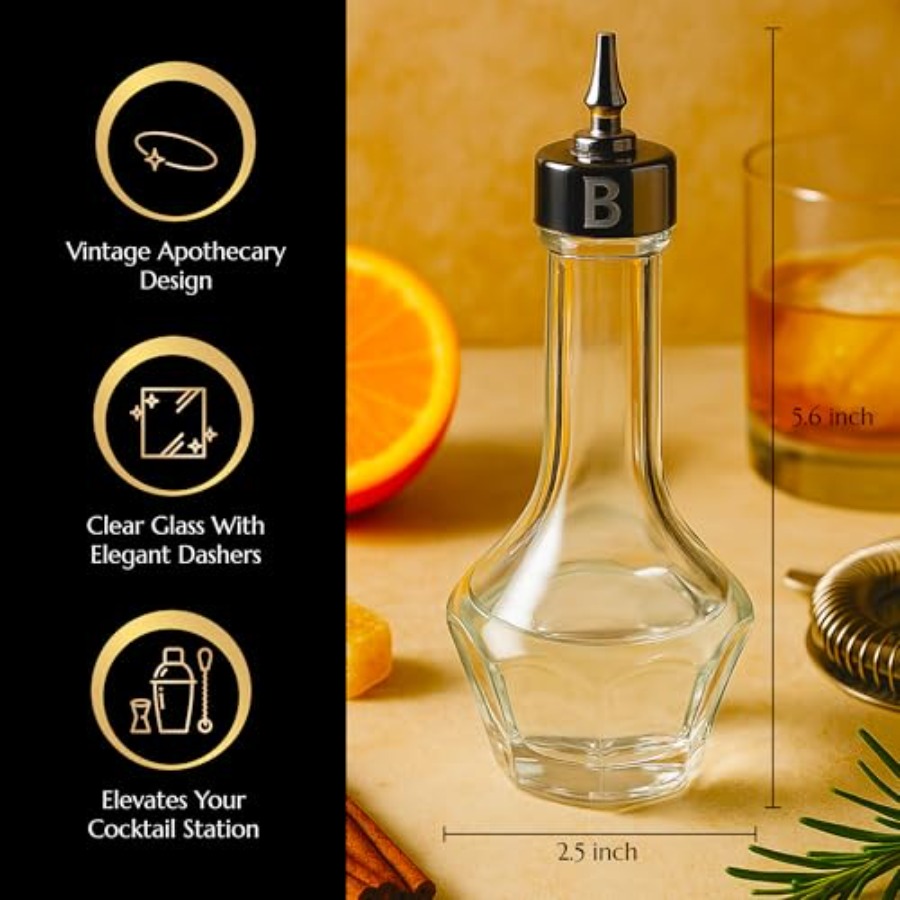 Bitters Bottle 90ml Glass Dash - Bitters Bottle Set incelemesi ve fiyatı