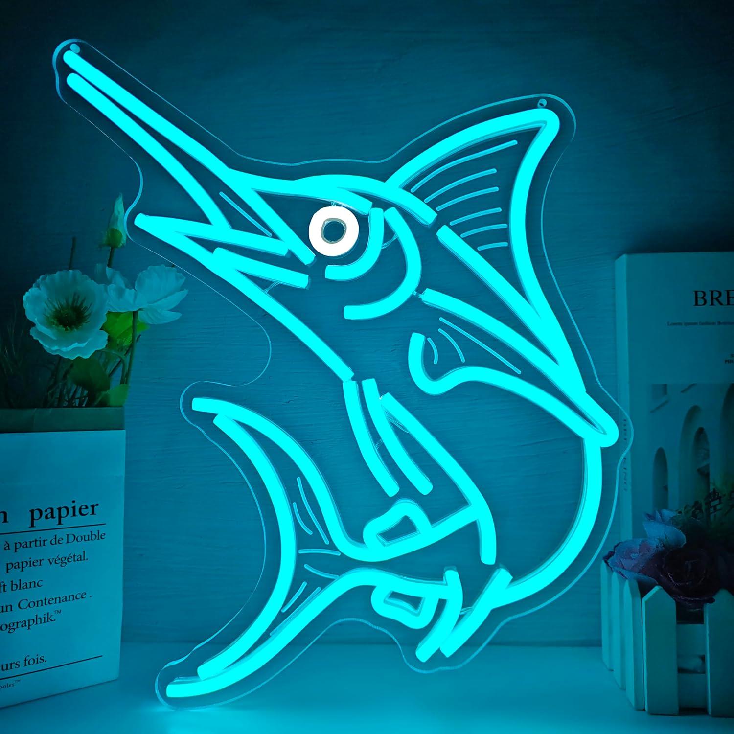 Marlin Fish Neon Sign Deep Sea - Home Bar Signs incelemesi ve fiyatı