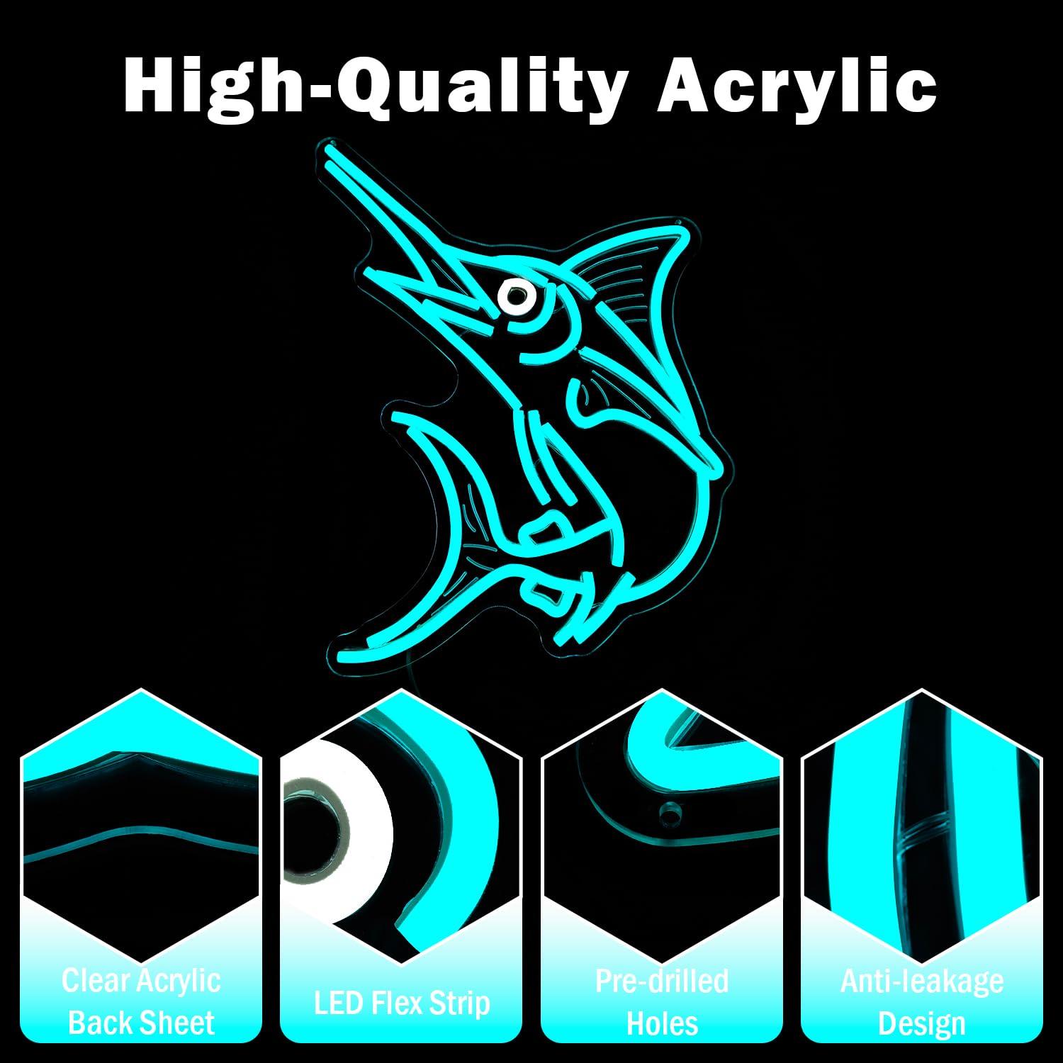Marlin Fish Neon Sign Deep Sea - Home Bar Signs incelemesi ve fiyatı