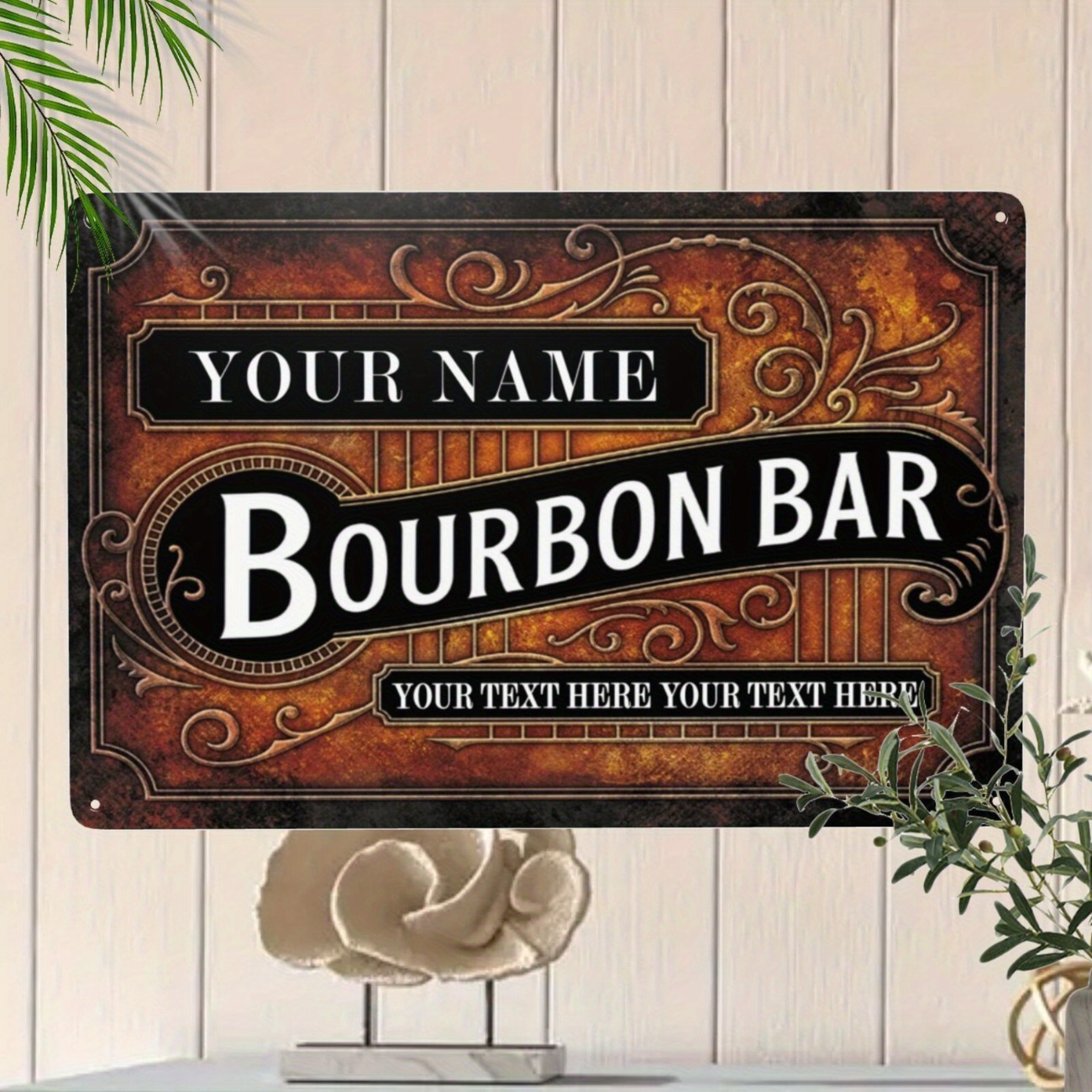Custom Name Vintage Bourbon Ba - Home Bar Signs incelemesi ve fiyatı