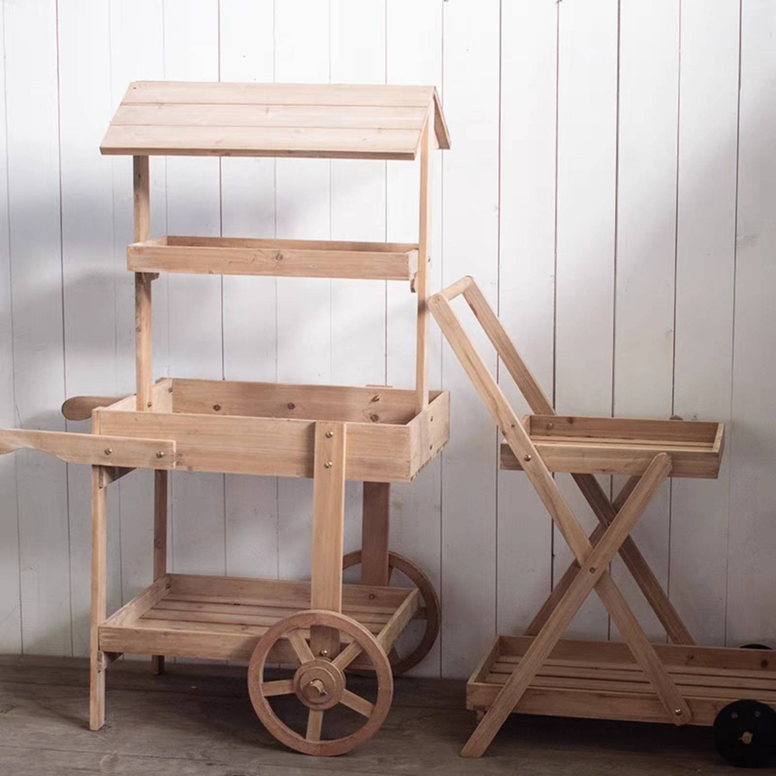 Rustic Display Trolley Wheeled - Home Bar Shelves incelemesi ve fiyatı