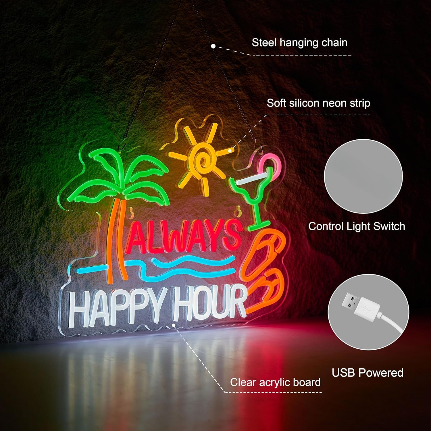 Always Happy Hour Beer Bar Neo - Home Bar Signs incelemesi ve fiyatı