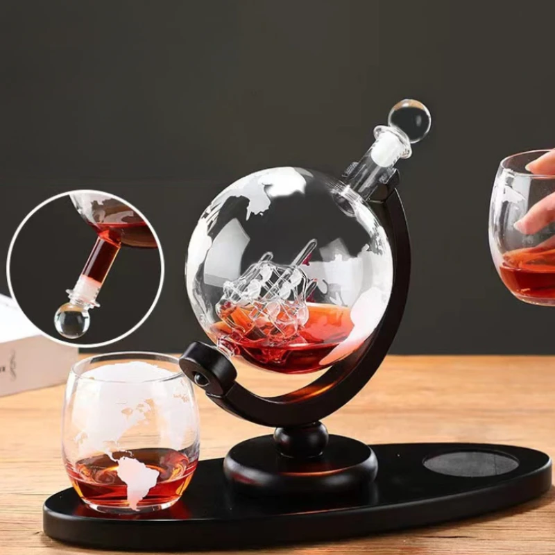 Globe Shaped Whiskey Decanter  - Bitters Bottle Set incelemesi ve fiyatı