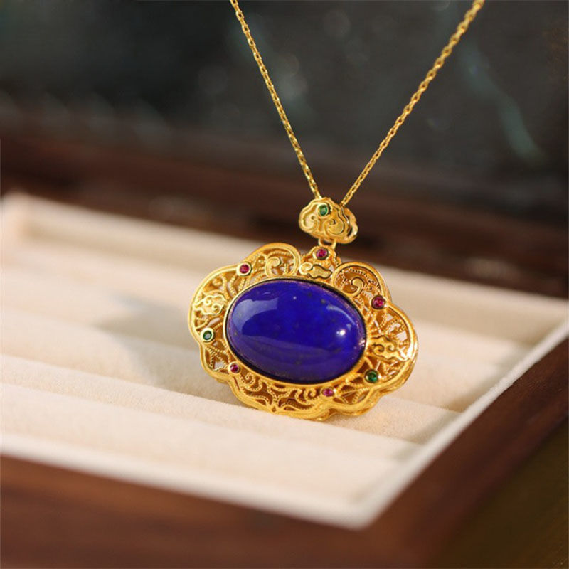 Classical lapis lazuli necklac - Bar Cart Gold incelemesi ve fiyatı
