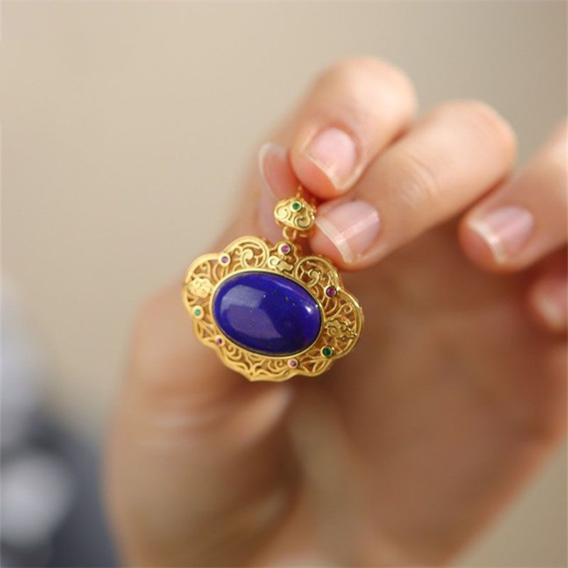 Classical lapis lazuli necklac - Bar Cart Gold incelemesi ve fiyatı