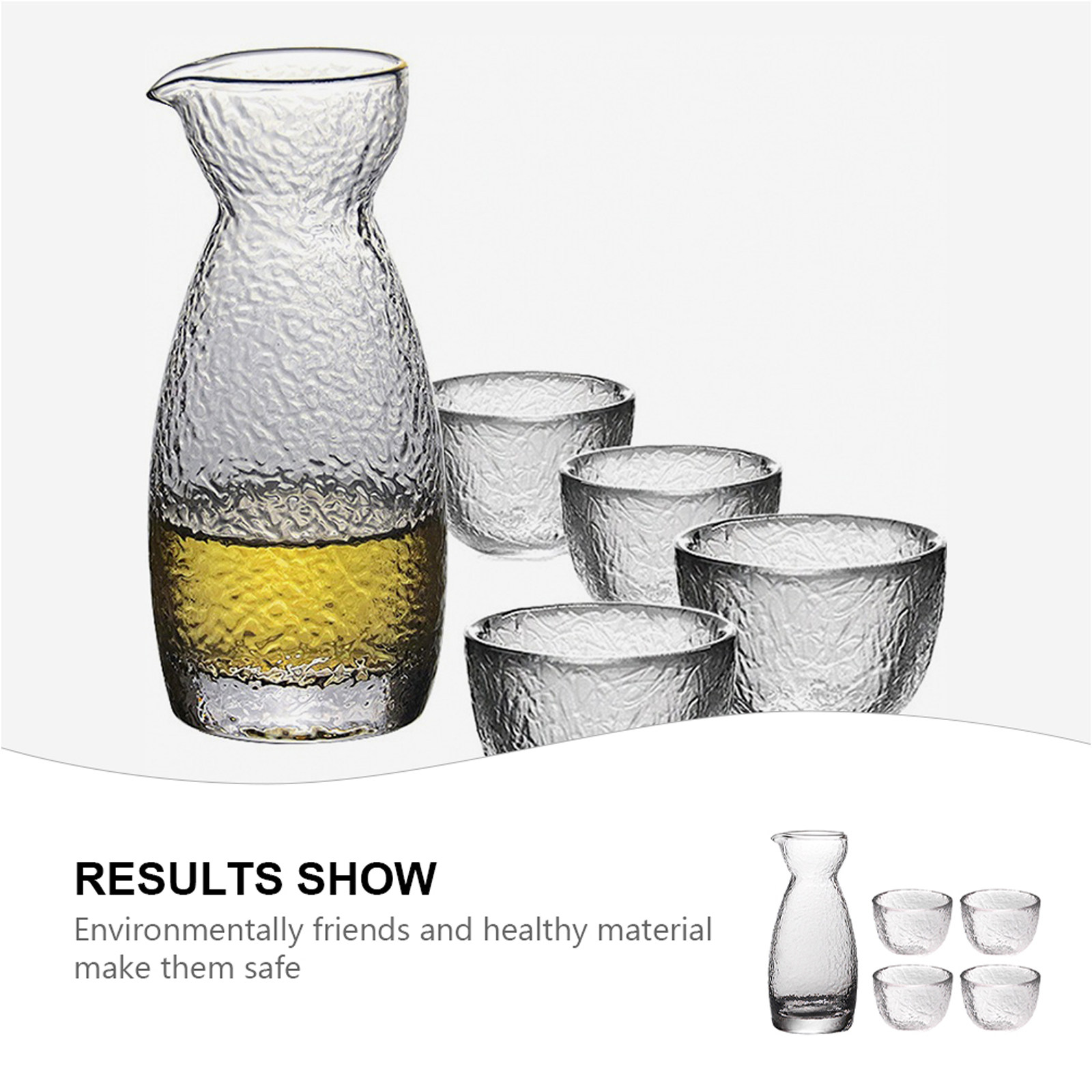 1Set Hammered Texture Sake Cup - Home Bar Set incelemesi ve fiyatı