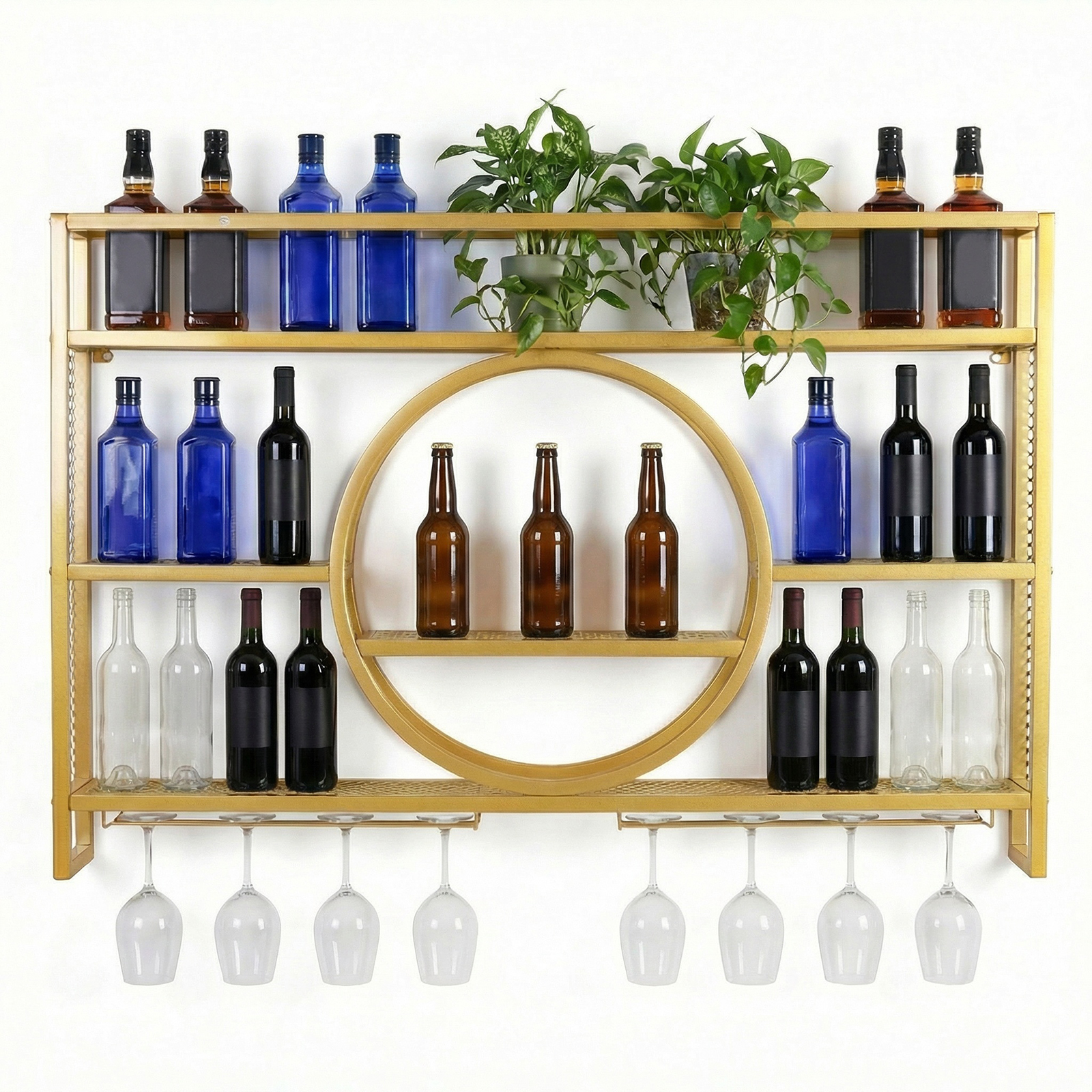Wine Glass Rack Floating Bar S - Home Bar Shelves incelemesi ve fiyatı