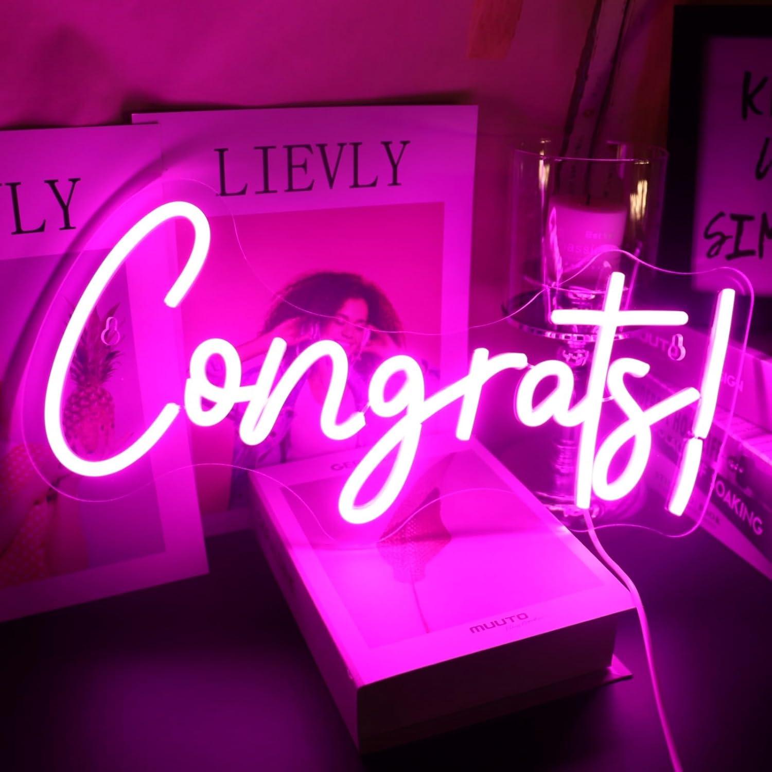Congrats Neon Sign LED Word Li - Home Bar Word incelemesi ve fiyatı