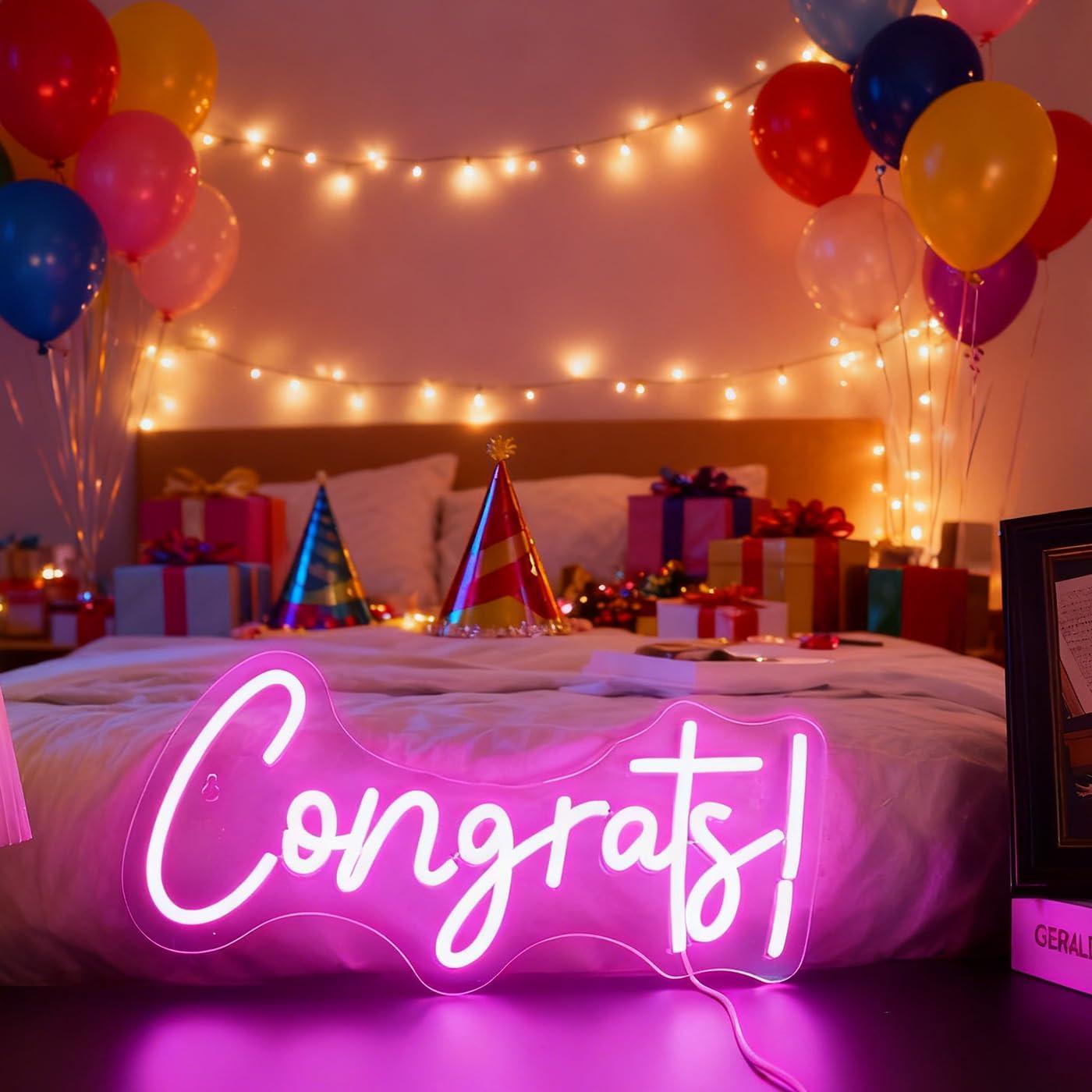Congrats Neon Sign LED Word Li - Home Bar Word incelemesi ve fiyatı