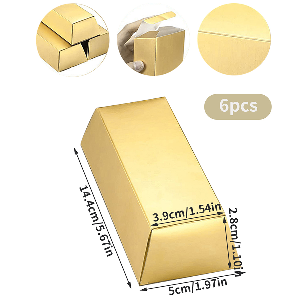 6Pcs Gold Bars Fake Bar Gift B - Bar Cart Gold incelemesi ve fiyatı
