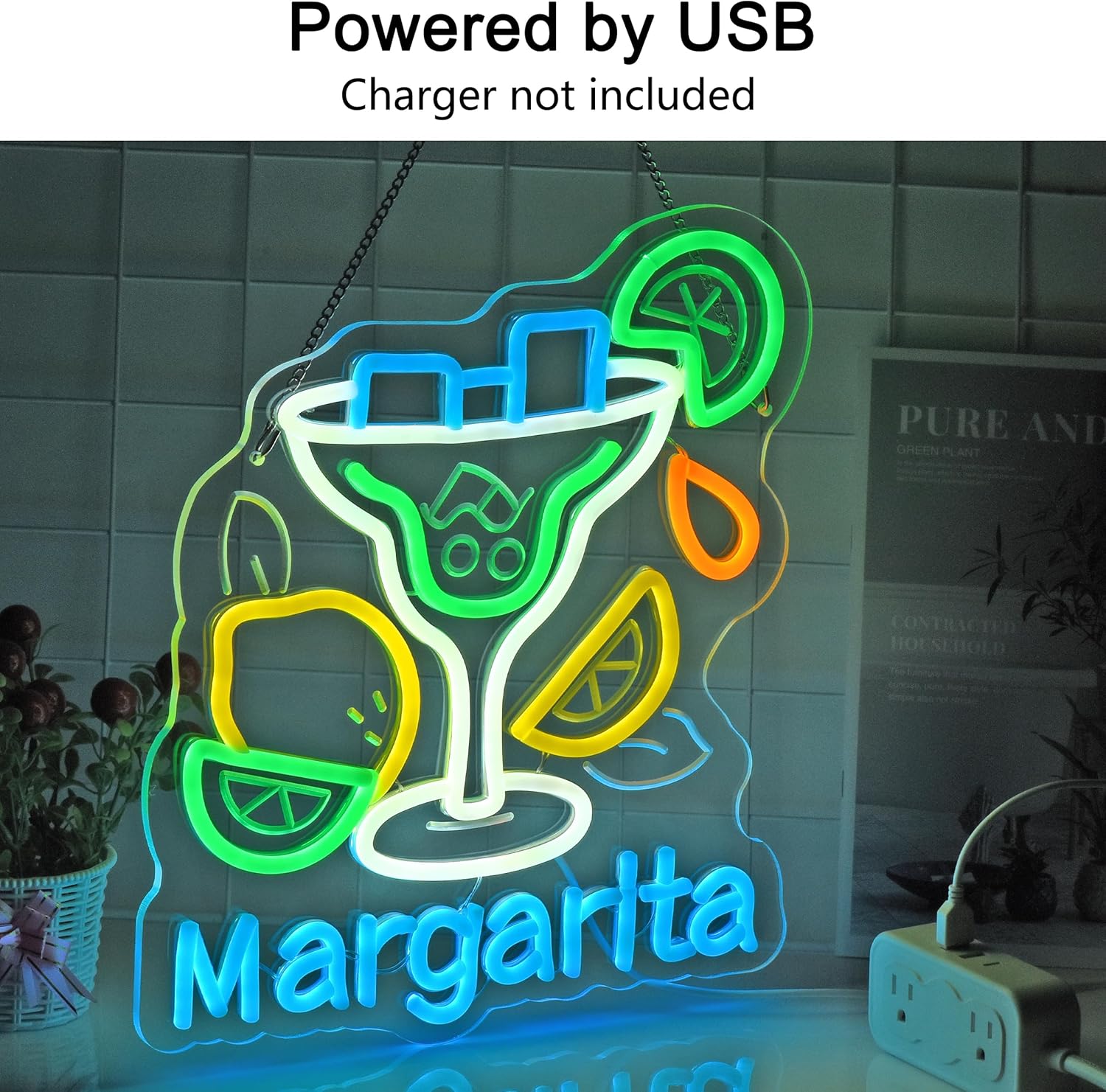 Margarita Neon Sign Wall Art D - Home Bar Signs incelemesi ve fiyatı