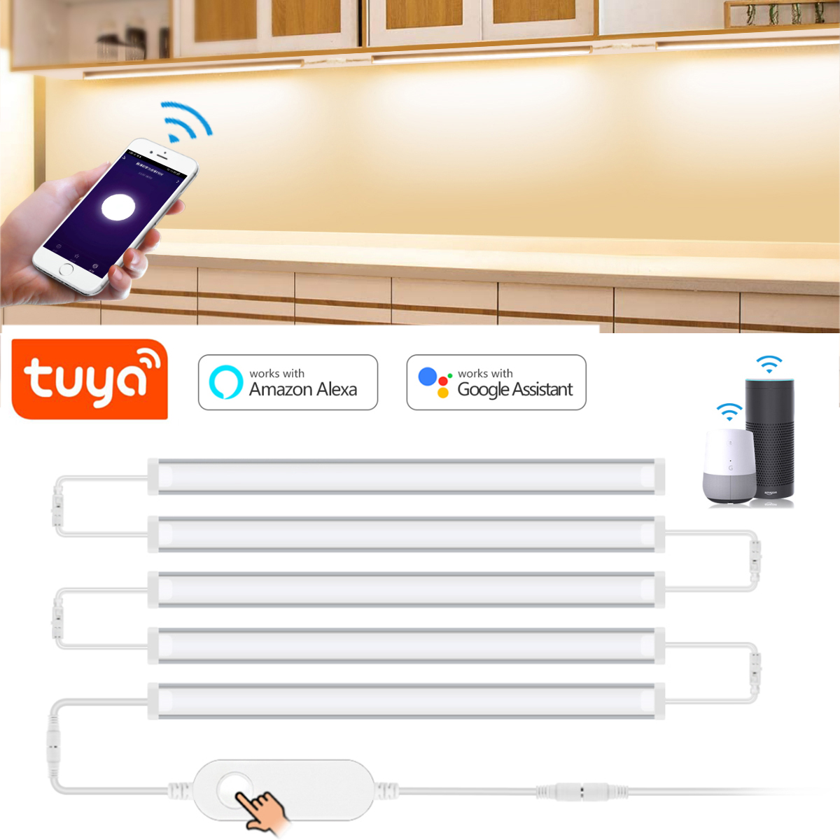 1-5 Pcs Kitchen Tuya Smart LED - Home Bar And Cabinet incelemesi ve fiyatı