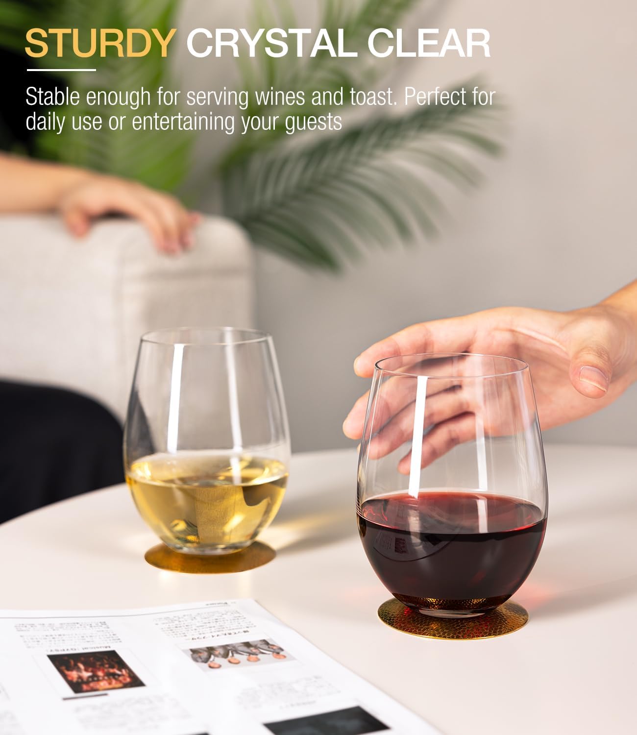 Stemless Wine Glasses Set of 4 - Home Bar Set incelemesi ve fiyatı