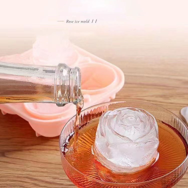 3D Rose Ice Molds 4 Holes Ice  - Ice Mold Sphere incelemesi ve fiyatı