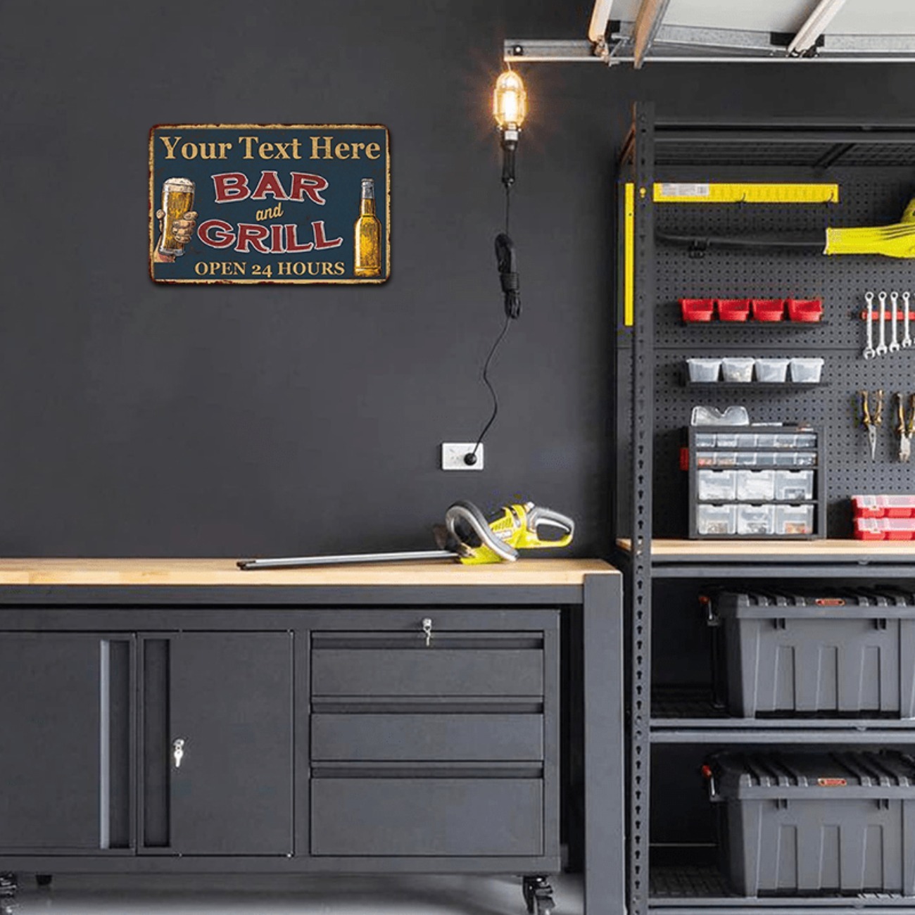 Customizable Bar & Grill Alumi - Home Bar Signs incelemesi ve fiyatı