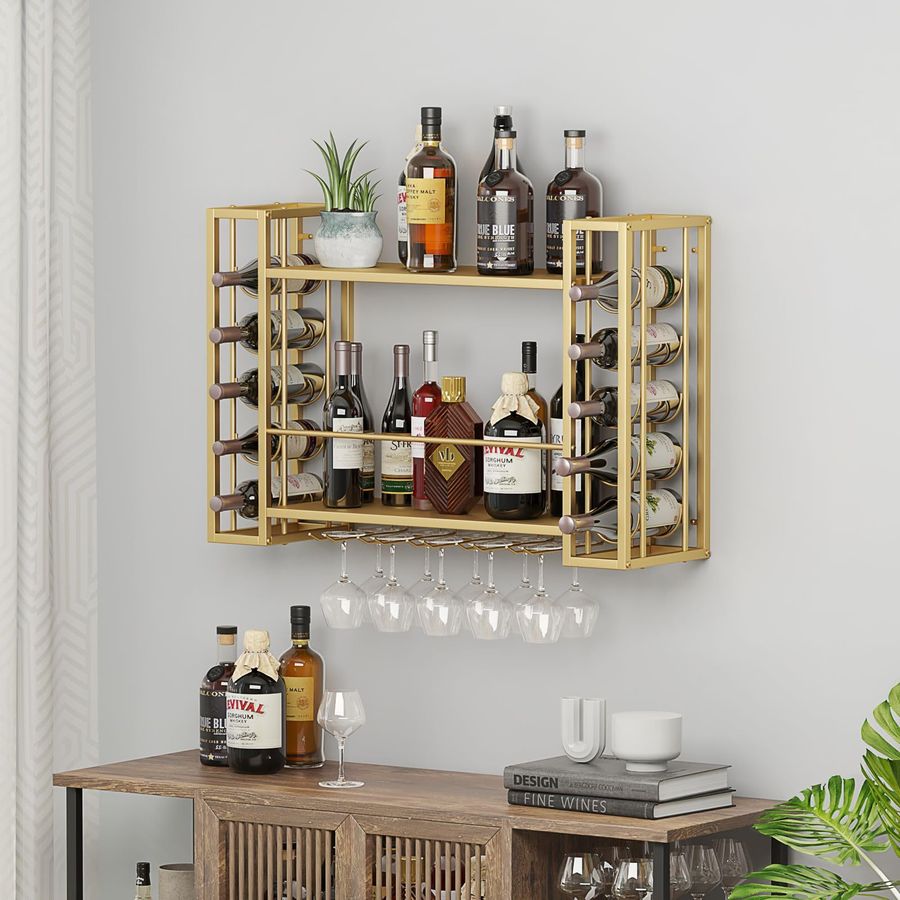 Wall Mounted Wine Rack, Wine R - Home Bar Shelves incelemesi ve fiyatı