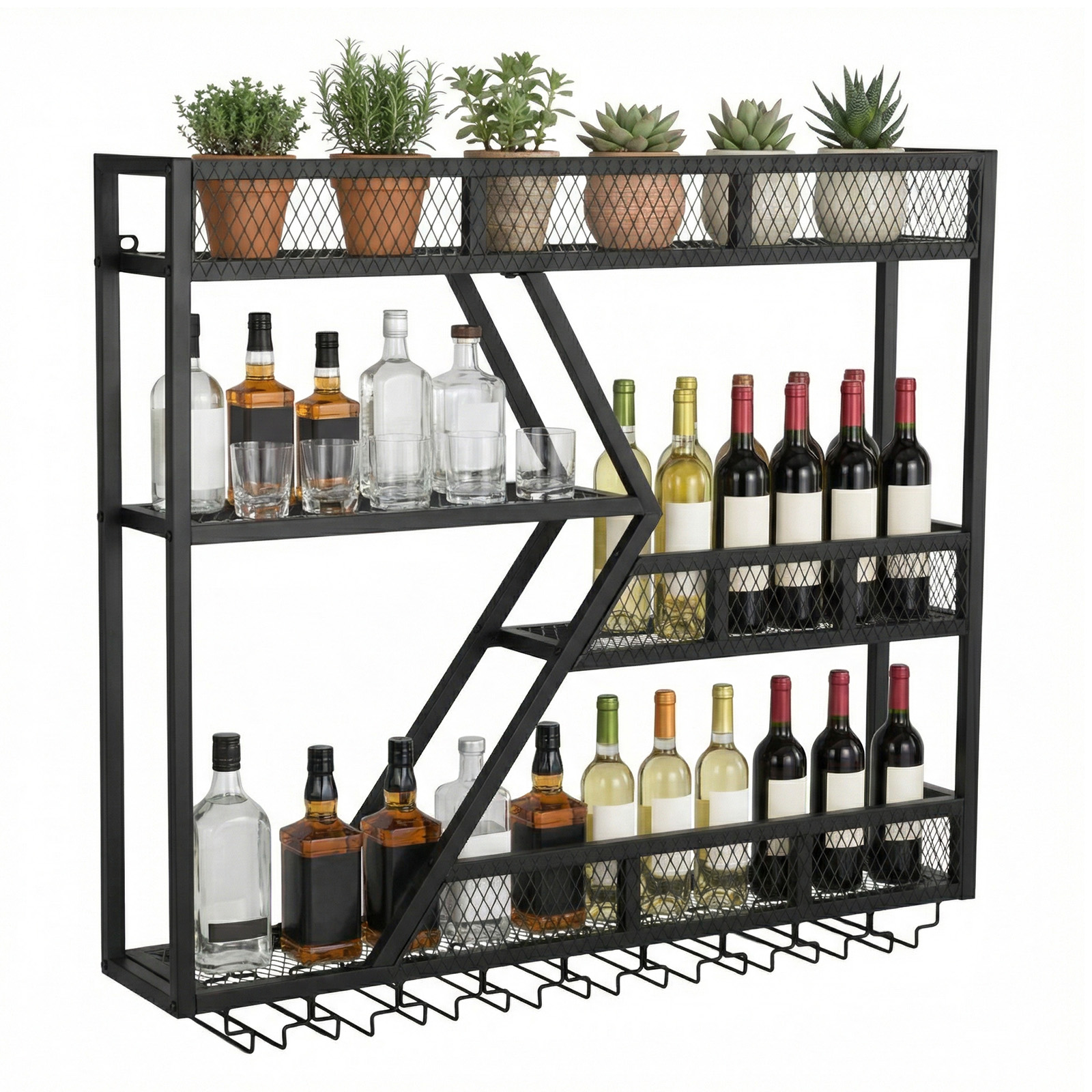 39in 3-Tiers Liquor Bottle Dis - Home Bar Shelves incelemesi ve fiyatı