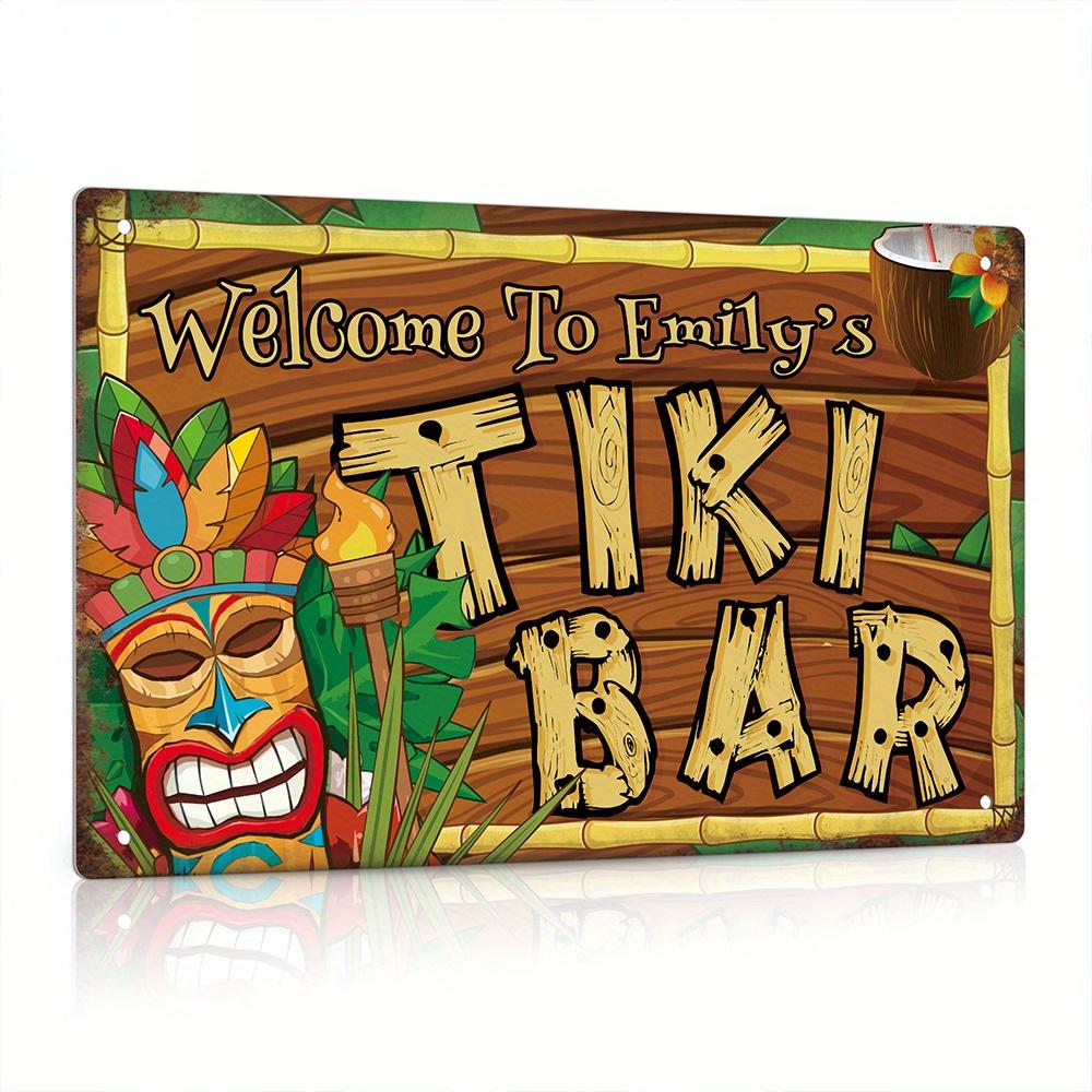 Custom  Decor Tiki Bar Sign, P - Home Bar Signs incelemesi ve fiyatı