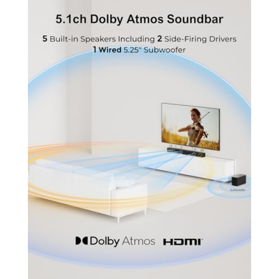 5.1CH Surround Sound Bar with  - Home Bar And Theater incelemesi ve fiyatı