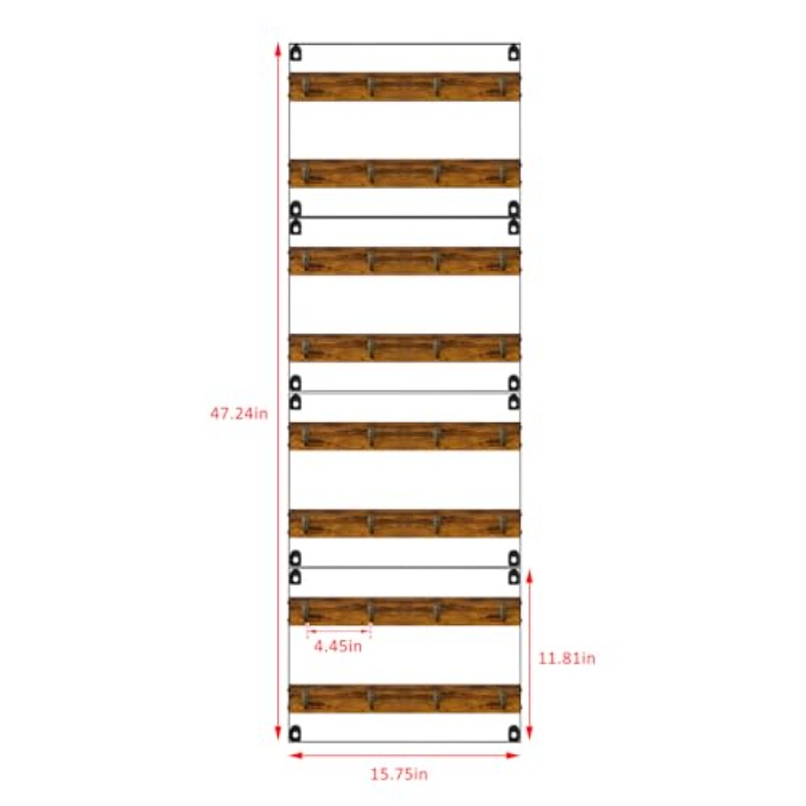 Rustic Wood Coffee Mug Rack -  - Home Bar Shelves incelemesi ve fiyatı